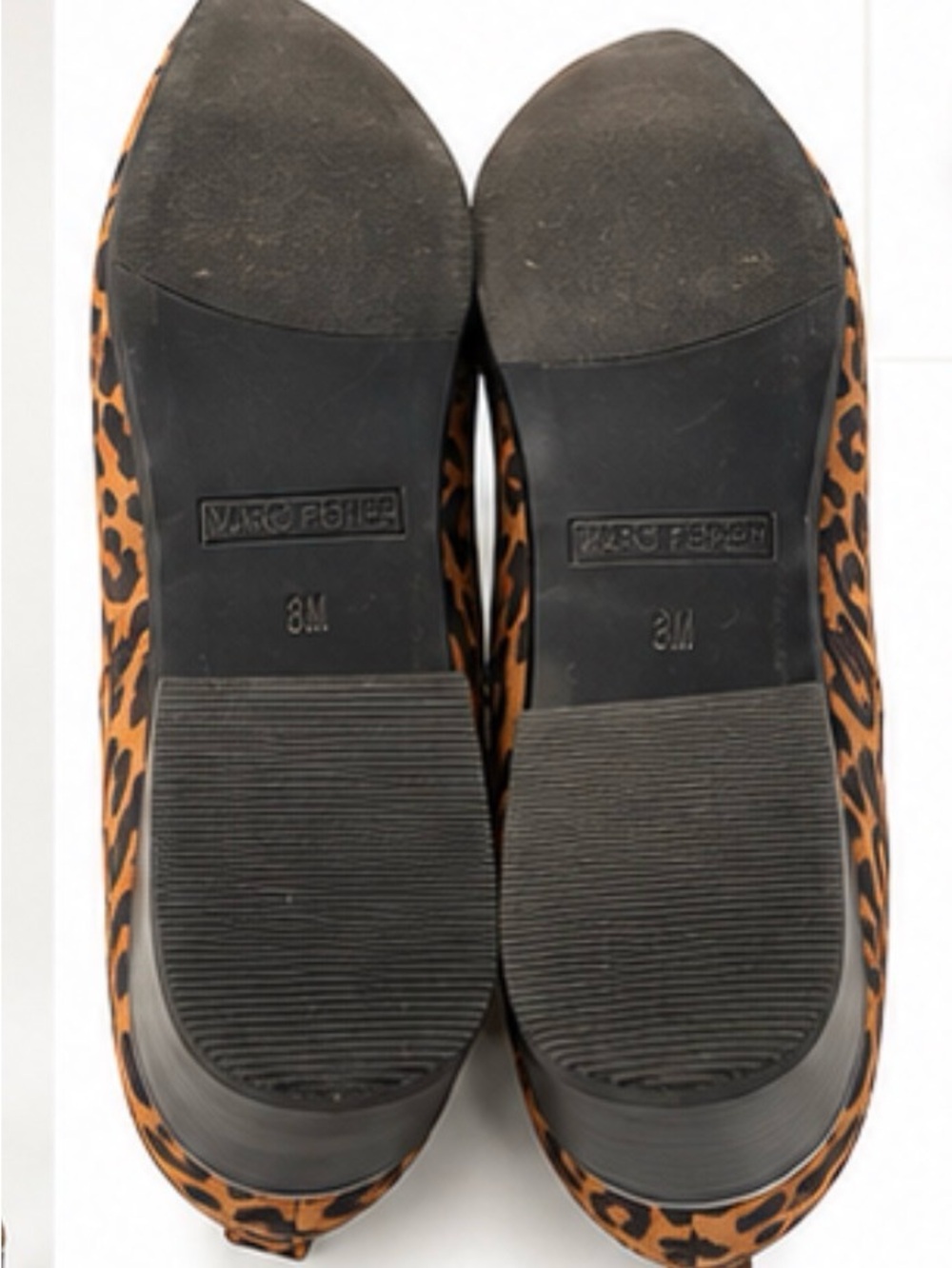 Marc Fisher leopard print pointed toe block heel ankle boots 8 date night fall - Picture 2 of 10